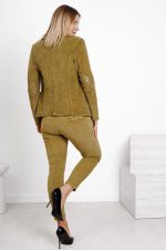 Spodnie sztruks kieszeń zamek