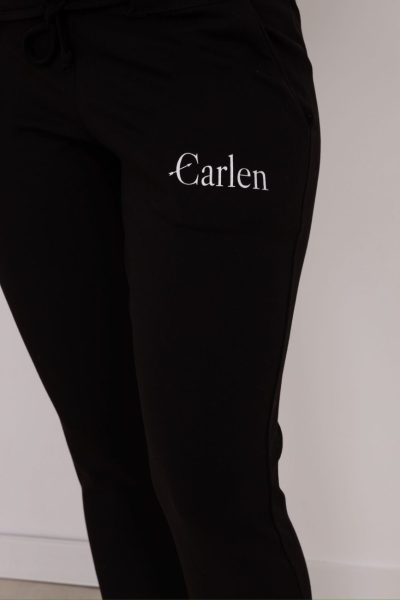 Spodnie wiązany pas carlen czarne – Czarny, 2