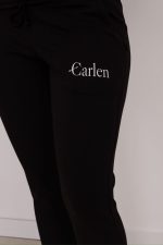 Spodnie wiązany pas carlen czarne