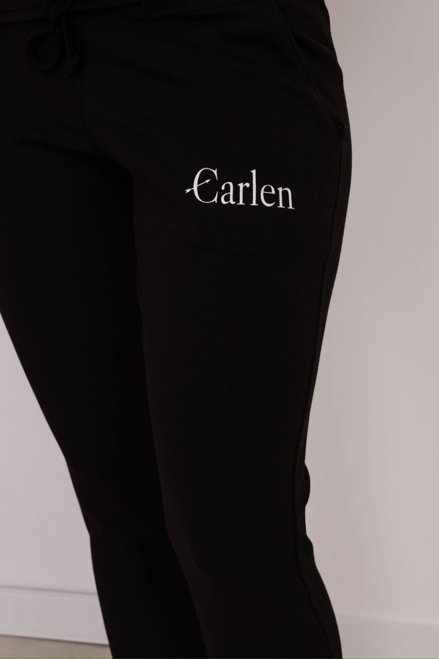 Spodnie wiązany pas carlen czarne