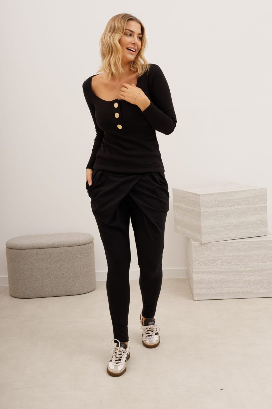 Spodnie zakładka LA MU