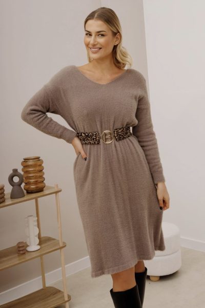 Sukienka alpaka panterkowy pasek – Fango, UNI