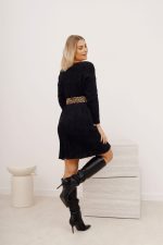 Sukienka alpaka panterkowy pasek