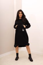 Sukienka dresowa kangurka dół sciągany ortalion