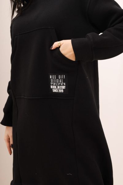 Sukienka dresowa kangurka dół sciągany ortalion