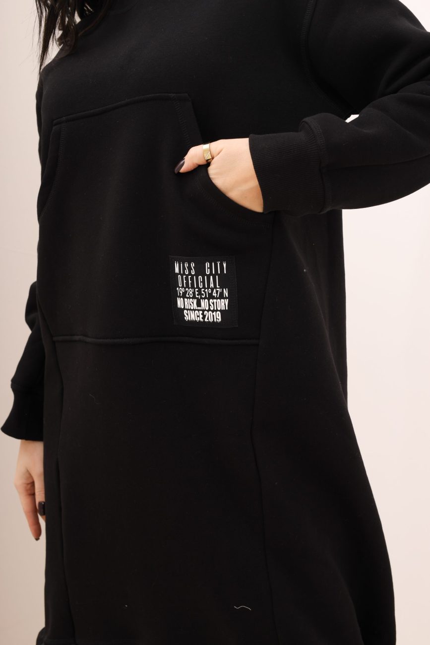 Sukienka dresowa kangurka dół sciągany ortalion