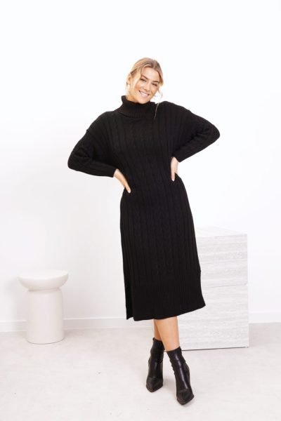 Sukienka golf warkoczyki – Czarny, UNI