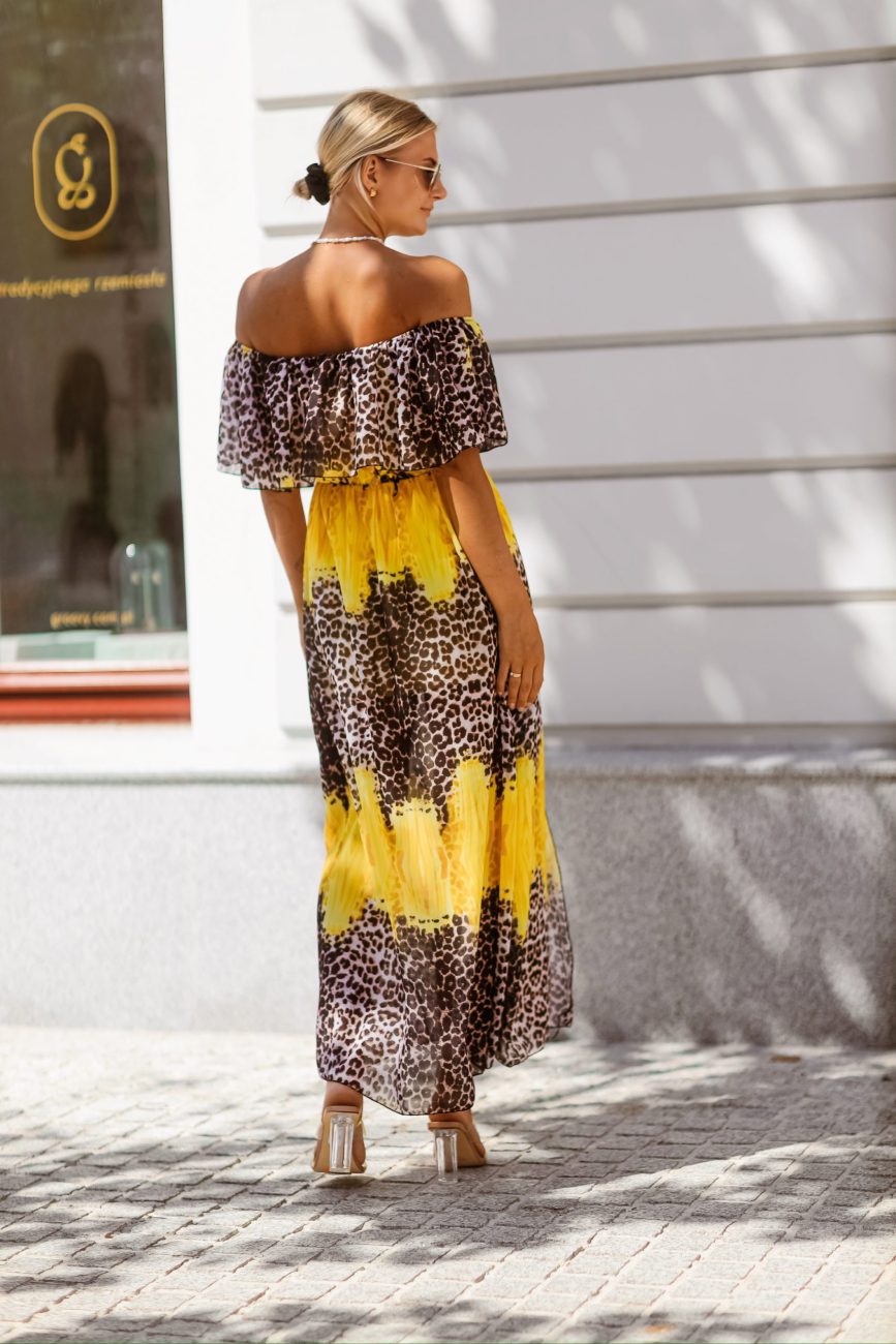 Sukienka hiszpanka wstawki panterka