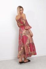 Sukienka jedwab złota nitka