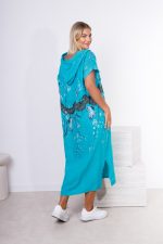 Sukienka kaptur drzewo motyle – Morski, UNI