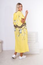 Sukienka kaptur drzewo motyle – Żółty, UNI