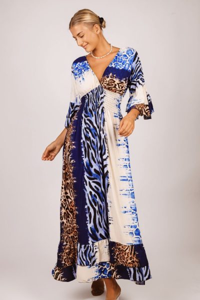 Sukienka panterka guma pas