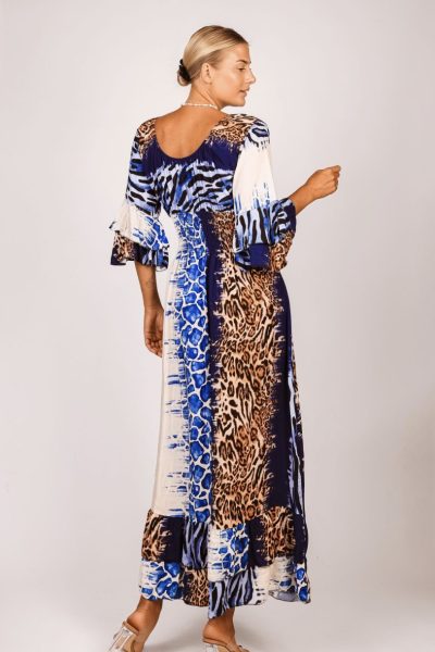 Sukienka panterka guma pas