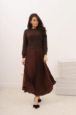 Sukienka plisowana góra sweter