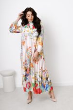 Sukienka plisy kwiaty