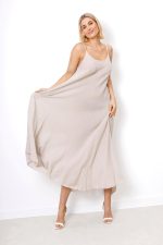 Sukienka ramiączka karbowany muślin