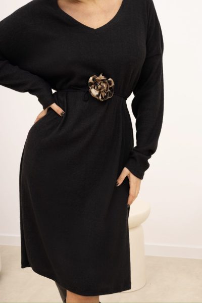 Sukienka wiązanie róża – Grafit, UNI