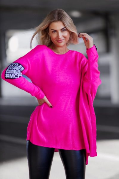 Sweter 1 róg – UNI, Róż neon