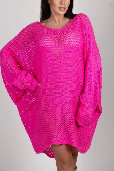 Sweter dziurkowany serce