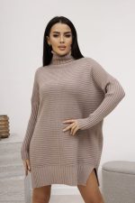 Sweter golf długi poprzeczny prążek – Fango, UNI