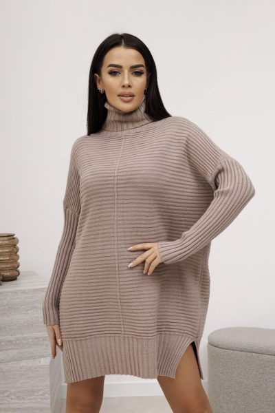 Sweter golf długi poprzeczny prążek – Fango, UNI