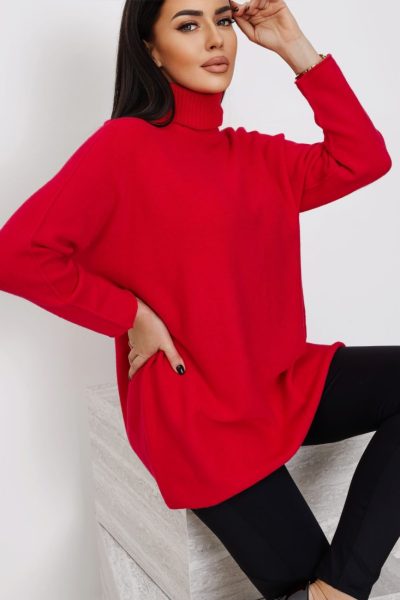 Sweter golf gładki – Malina, UNI