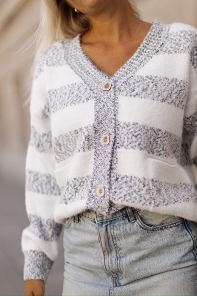 Sweter guziki pasy – UNI, Grafit