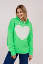 Sweter kaptur serduszko