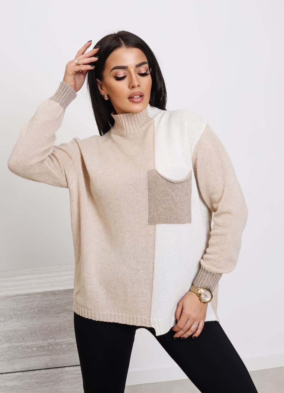 Sweter kaszmir pół na pół