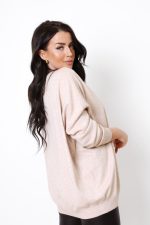 Sweter kokarda cekiny