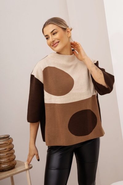 Sweter kółka – Czekolada, UNI
