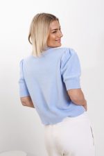 Sweter krótki rękaw stójka