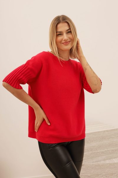 Sweter rękaw ściągacz – Malina, UNI