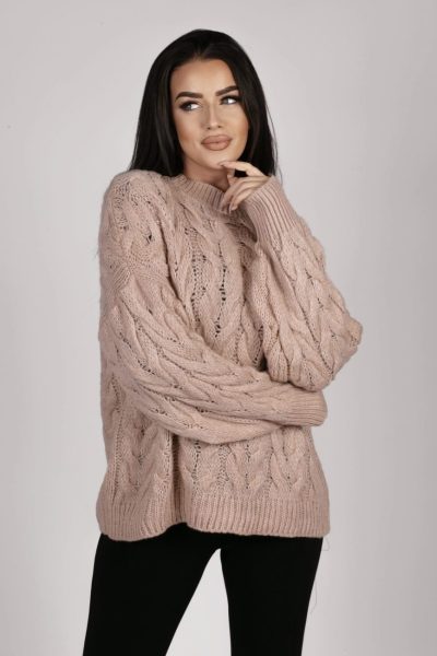 Sweter warkocze – Puder, UNI
