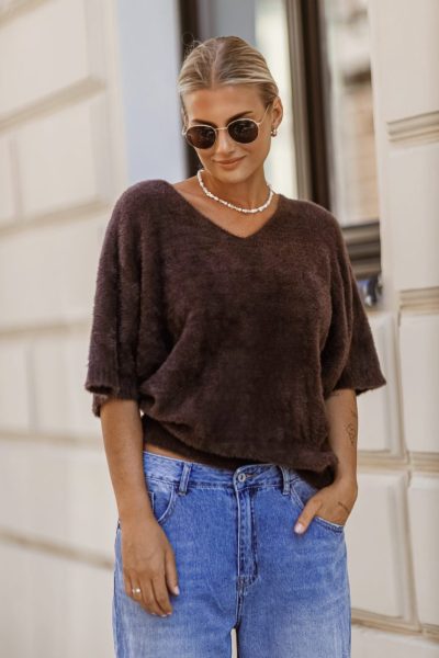 Sweter włosek – UNI, Czekolada