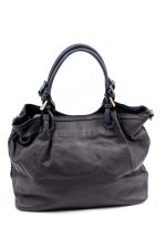 Torba drobna plecionka rączka sprzączka – Czarny, Duży