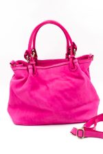 Torba drobna plecionka rączka sprzączka – Fuksja, Duży