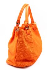 Torba drobna plecionka rączka sprzączka – Pomarańczowy, Duży