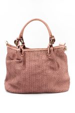Torba drobna plecionka rączka sprzączka – Puder, Duży