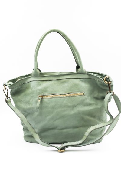 Torba drobna plecionka tył zamek – Oliwka, Duży