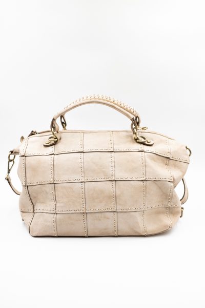 Torba krata szew – Beż, Duży