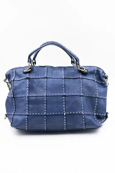 Torba krata szew – Niebieski, Duży