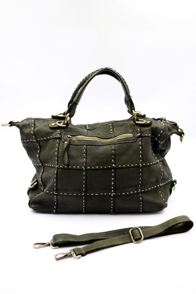 Torba krata szew – Oliwka, Duży