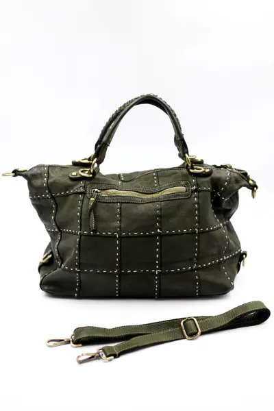 Torba krata szew – Oliwka, Duży