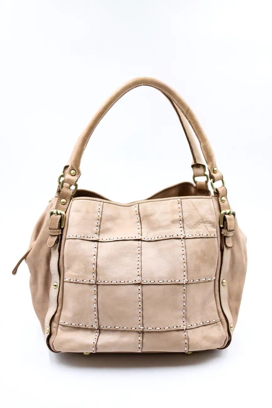 Torba kwadraty szwy – Beż, Duży