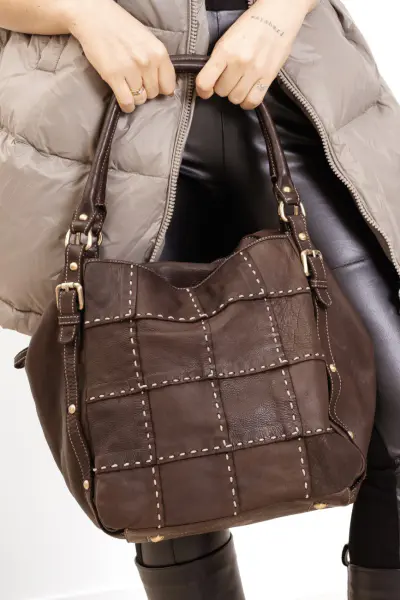 Torba kwadraty szwy – Czekolada, Duży