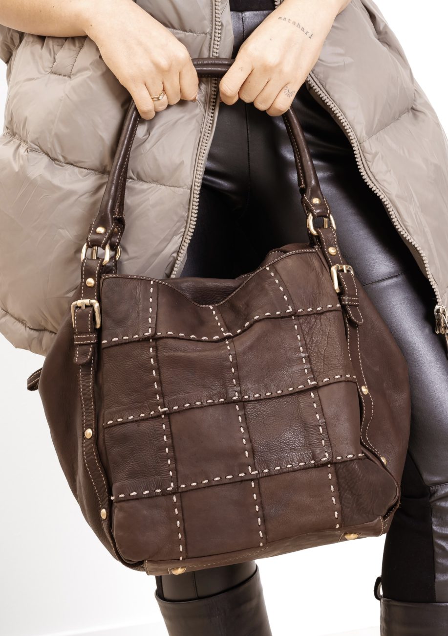 Torba kwadraty szwy – Czekolada, Duży