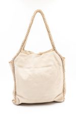 Torba okrągła plecionka – Beż, Duży