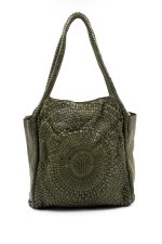 Torba okrągła plecionka – Oliwka, Duży