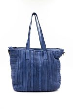 Torba pionowe paski – Niebieski, Duży